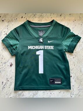 Toddler 2T Nike Michigan State Green #1 Football Jersey